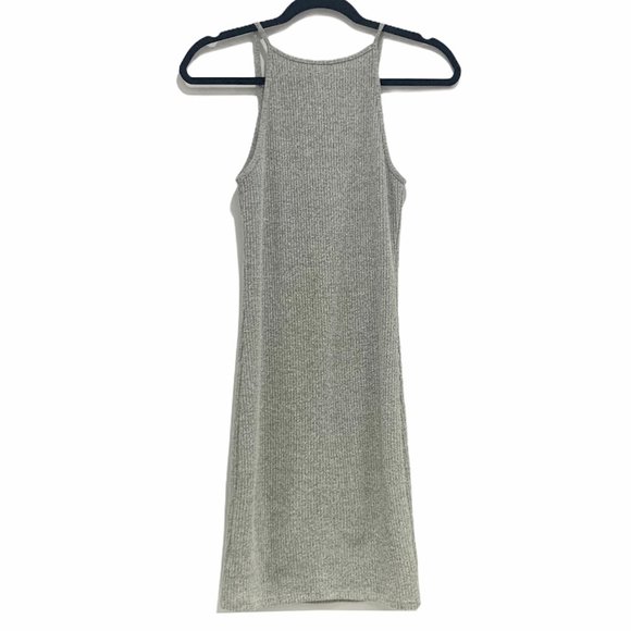 Community Parfit V Neck Ribbed Knit Dress Grey S - Picture 5 of 9